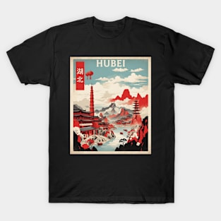 Hubei China Vintage Poster Tourism T-Shirt